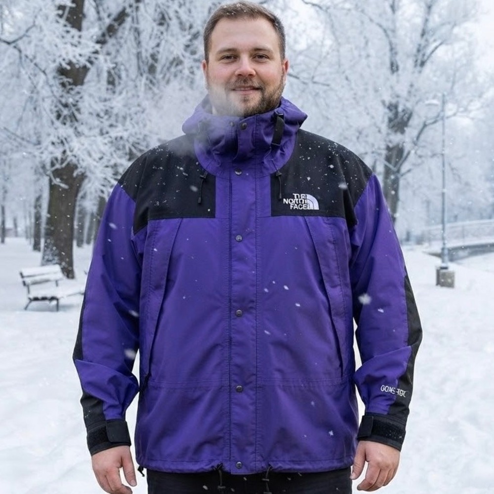 RARE Vintage Down The North Face Gore-Tex Mountain Jacket 90s AZTEC Sz XXL